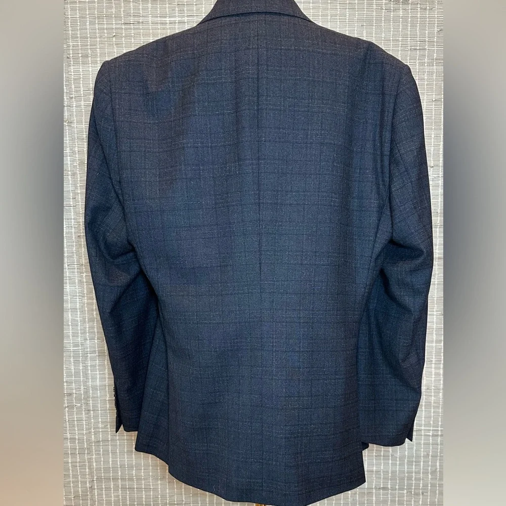 🖤 Moss Bros. Tailored Fit Navy Black Check Jacket 🖤